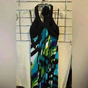 Halter top; open back, maxi Dress